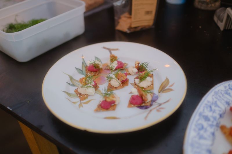 Plate of vegetarian food by Josh Talmud